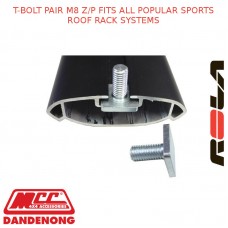 T-BOLT PAIR M8 Z/P FITS ALL POPULAR SPORTS ROOF RACK SYSTEMS